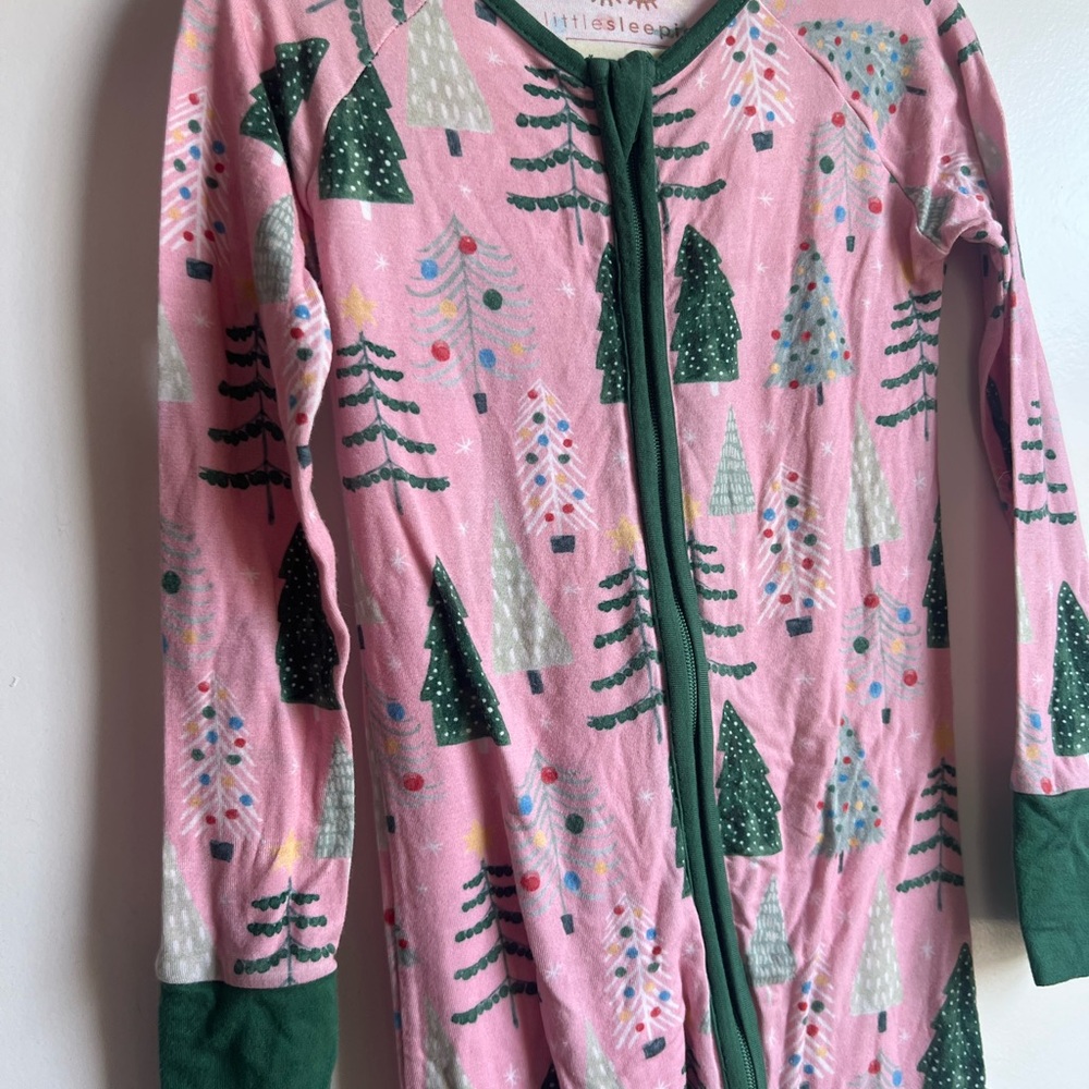 Little Sleepies Festive Pink and Green Pajama Set